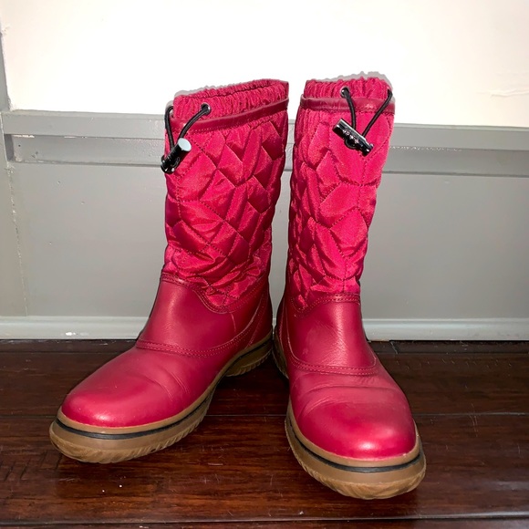 Coach Sparrow Red Boots - Size 8 - Picture 1 of 3